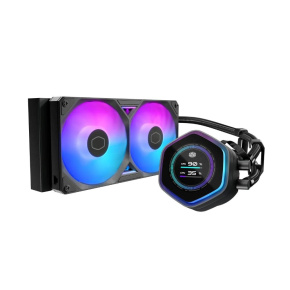 Cooler Master vodní chladič MasterLiquid Atmos II LCD 240, 2x120mm, LGA1851, AM5, černá